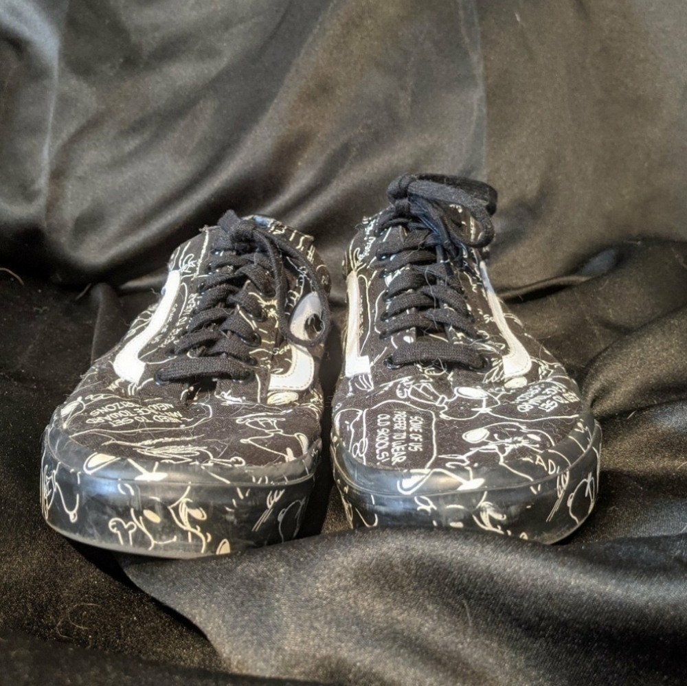 vans old skool purple black shoes W8 - Picture 2 of 4